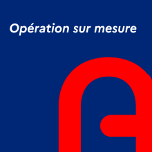 Opération sur mesure 220 x 235 bleu