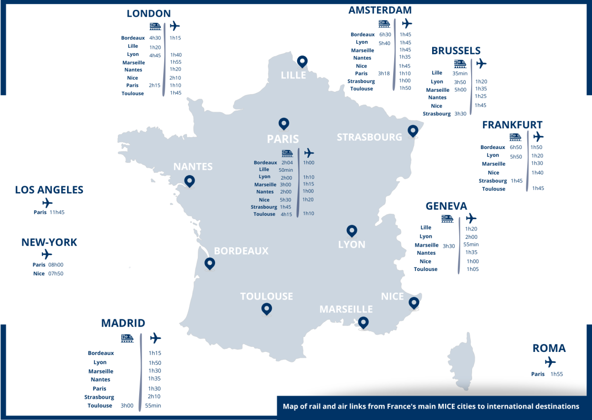 Mapa Francia con accesibilidad
