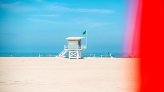 Plage et parasols Deauville